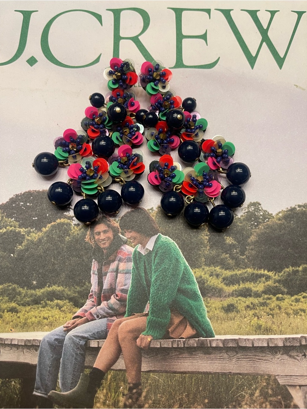 J. Crew Multicolor Beaded Earrings